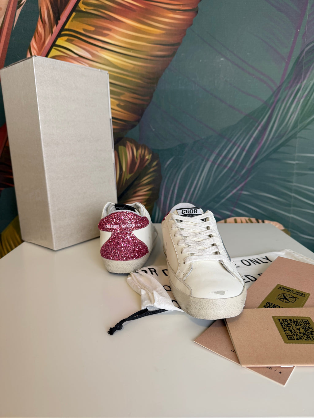 Sneakers stella glitter fuxia