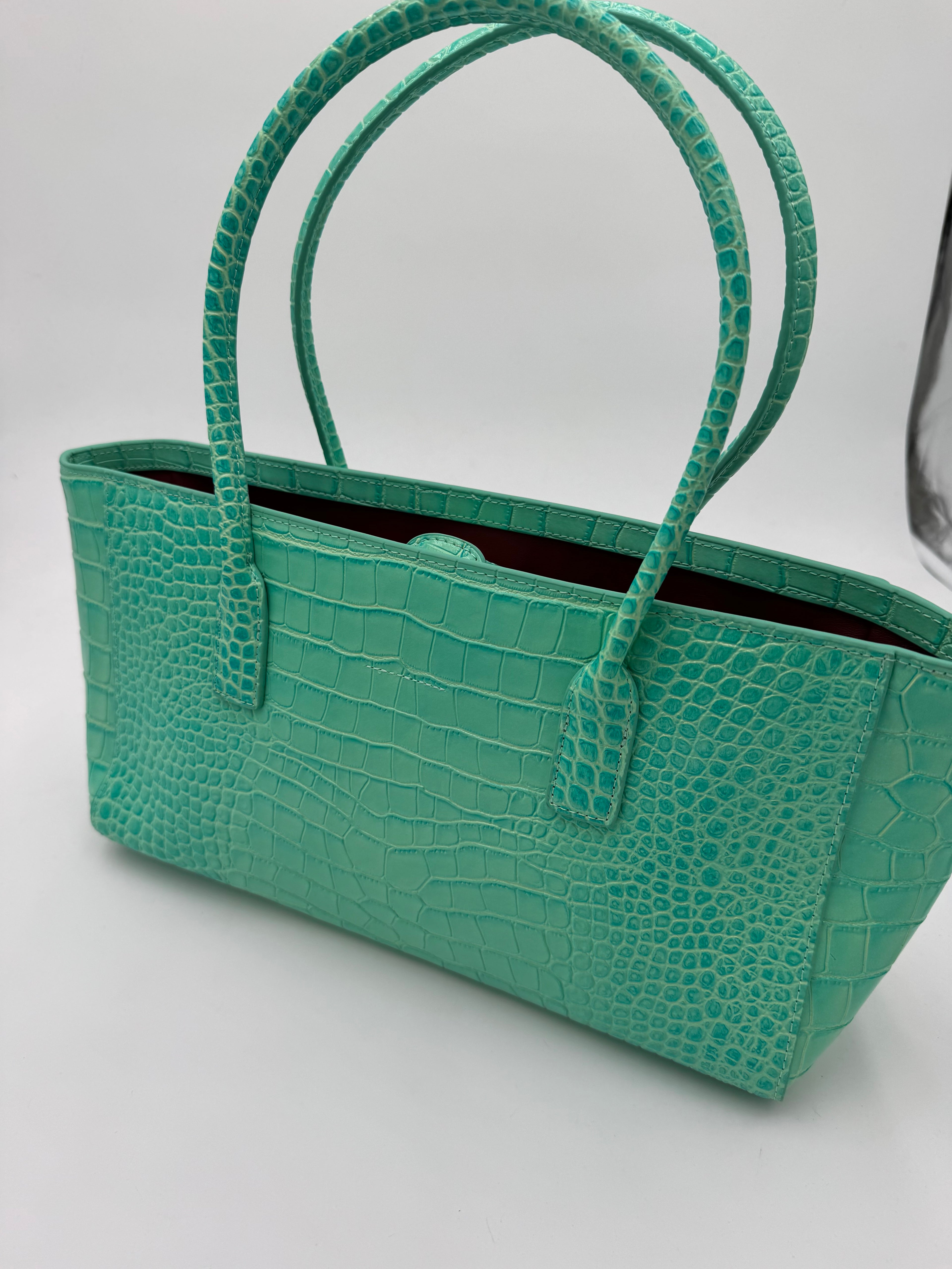 Borsa verde acqua 35cm