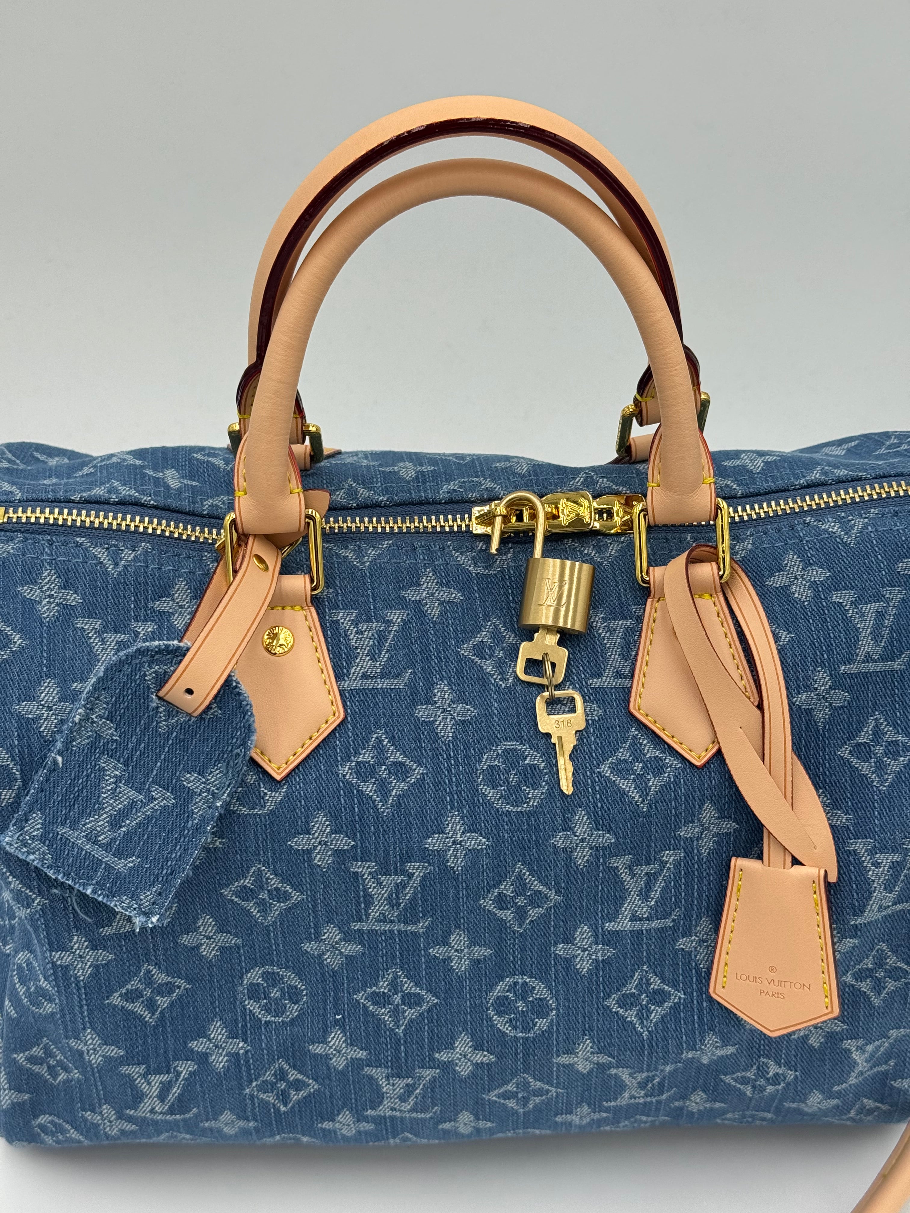 Baule denim scuro 30cm