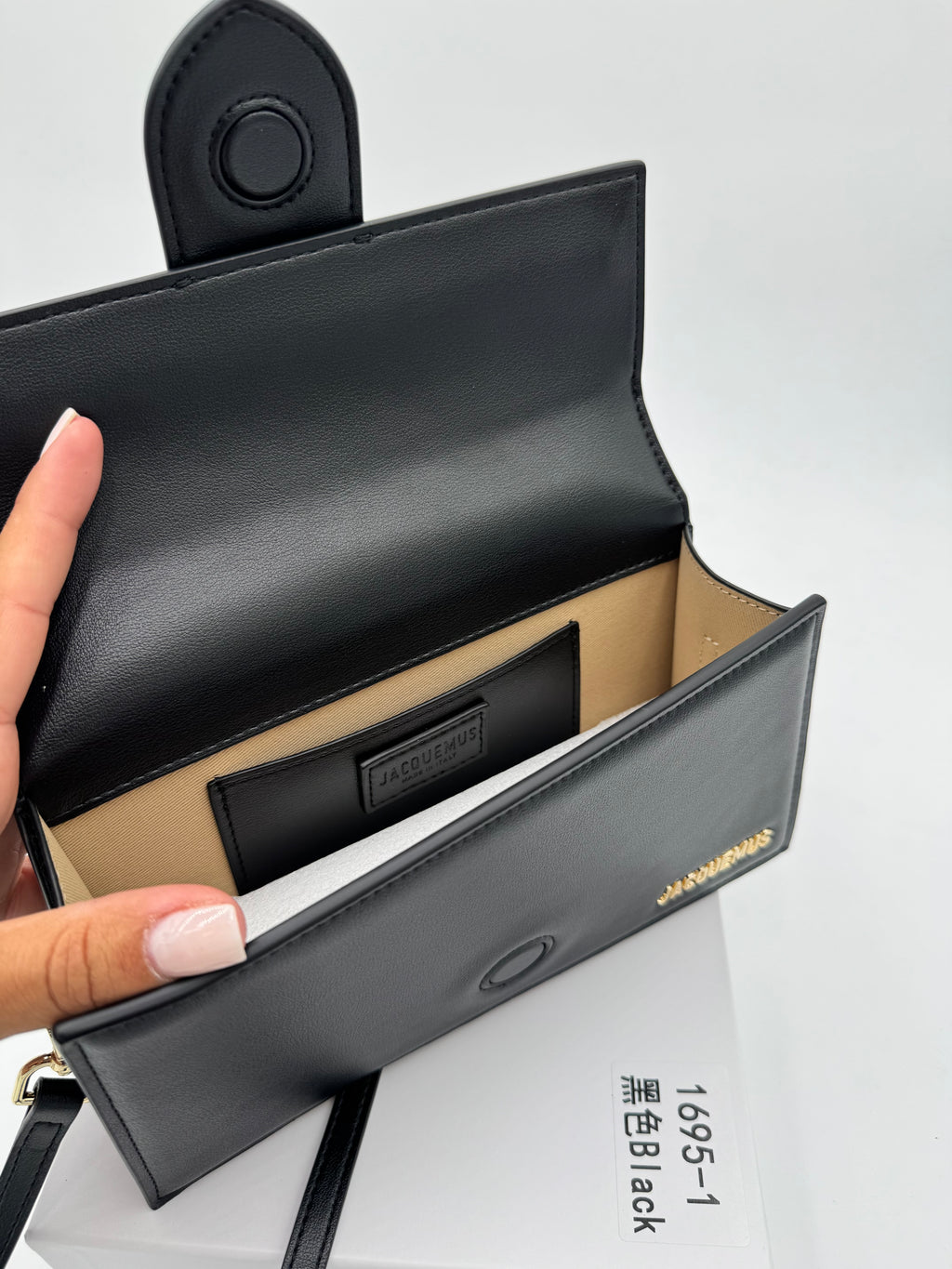 Borsa jacqui 23cm black/oro