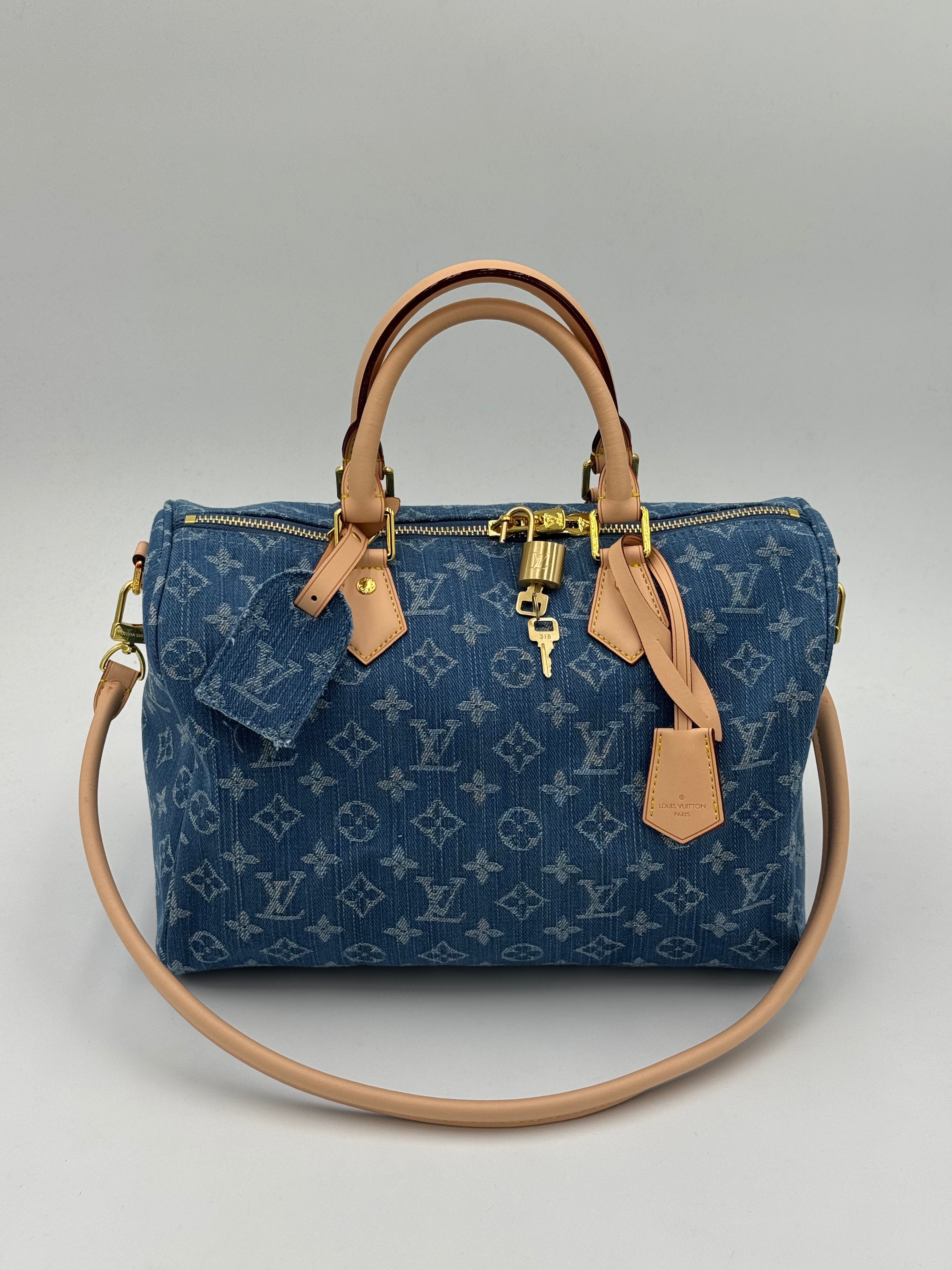 Baule denim scuro 30cm