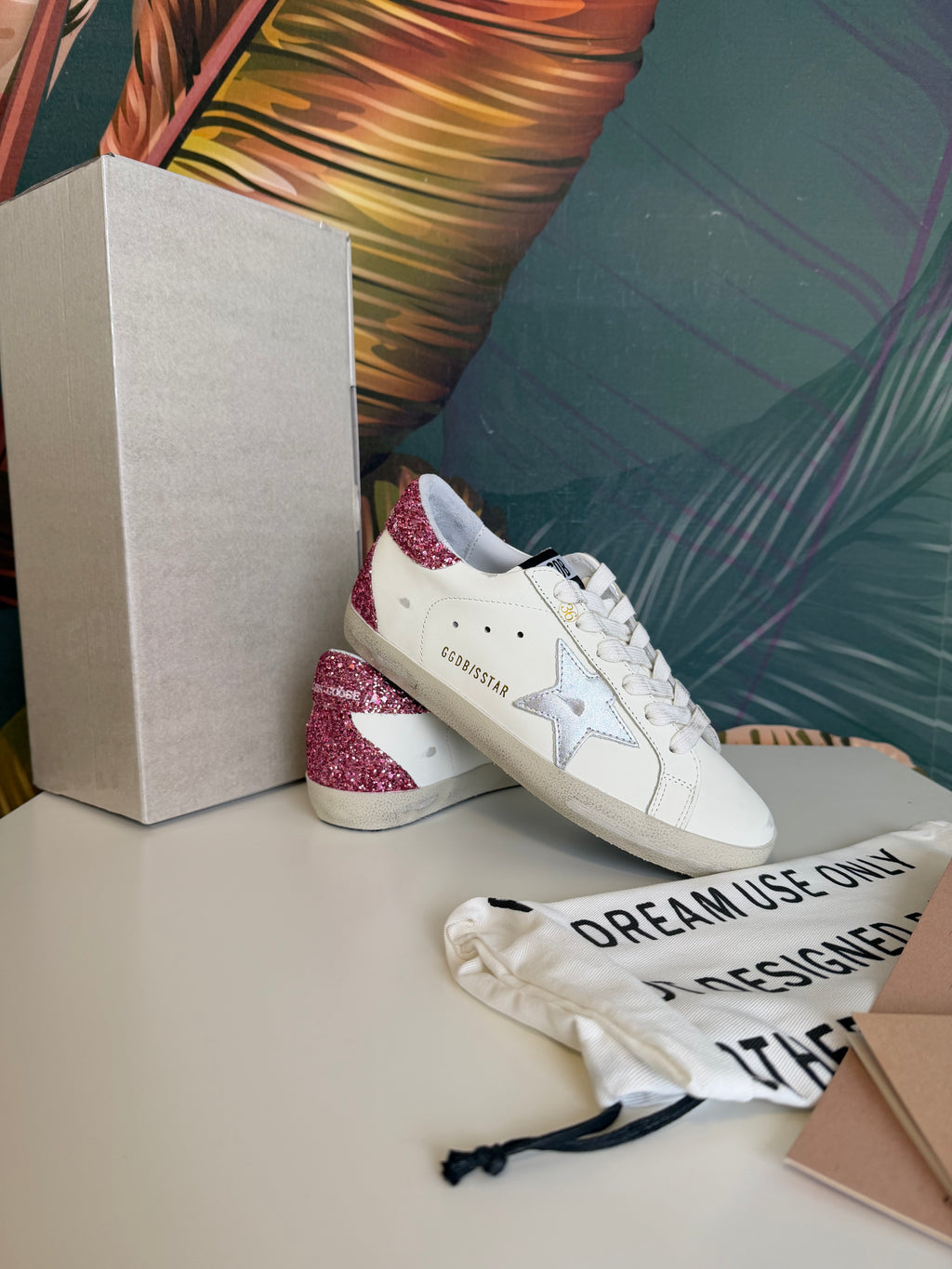 Sneakers stella glitter fuxia
