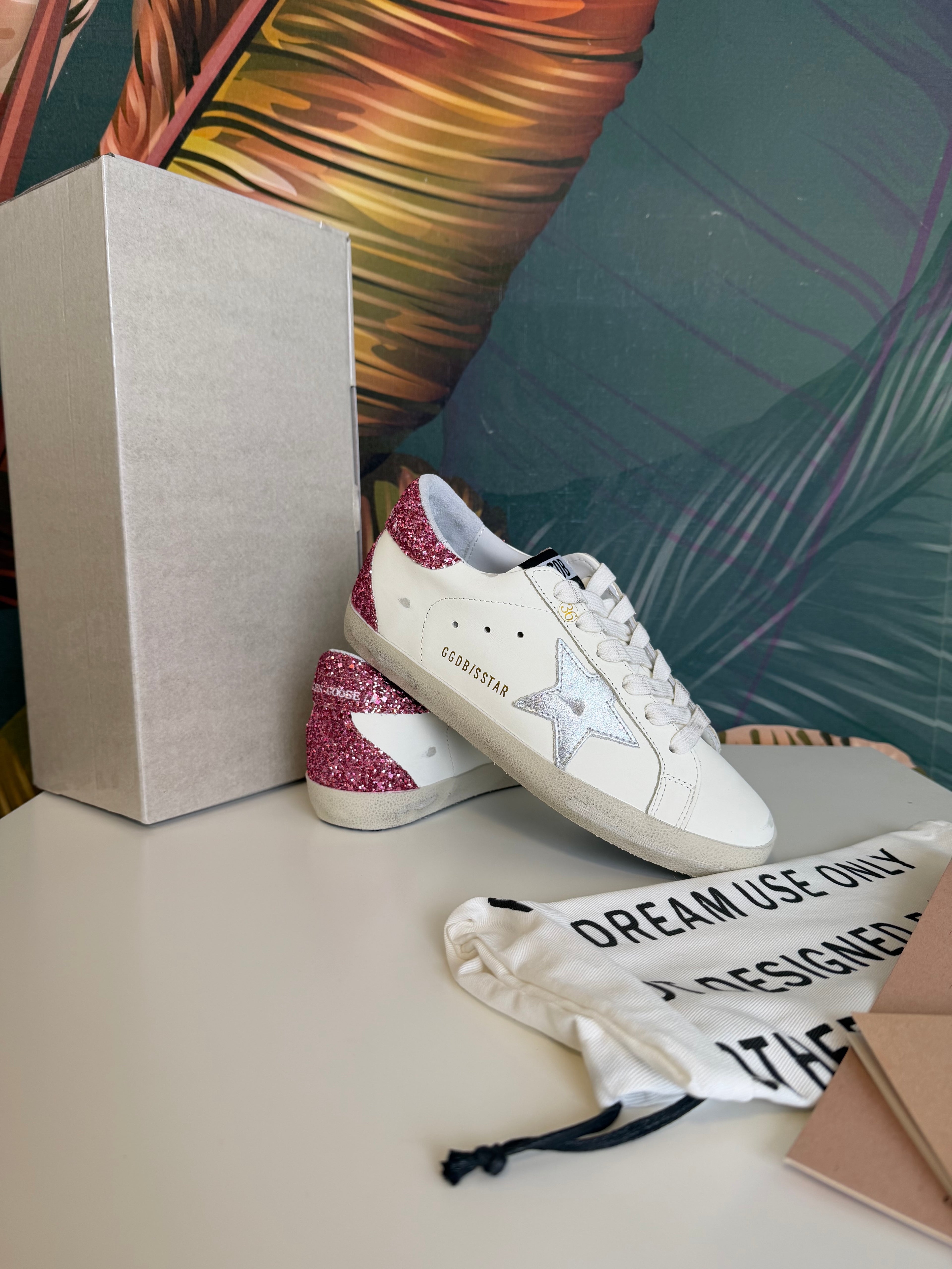 Sneakers stella glitter fuxia