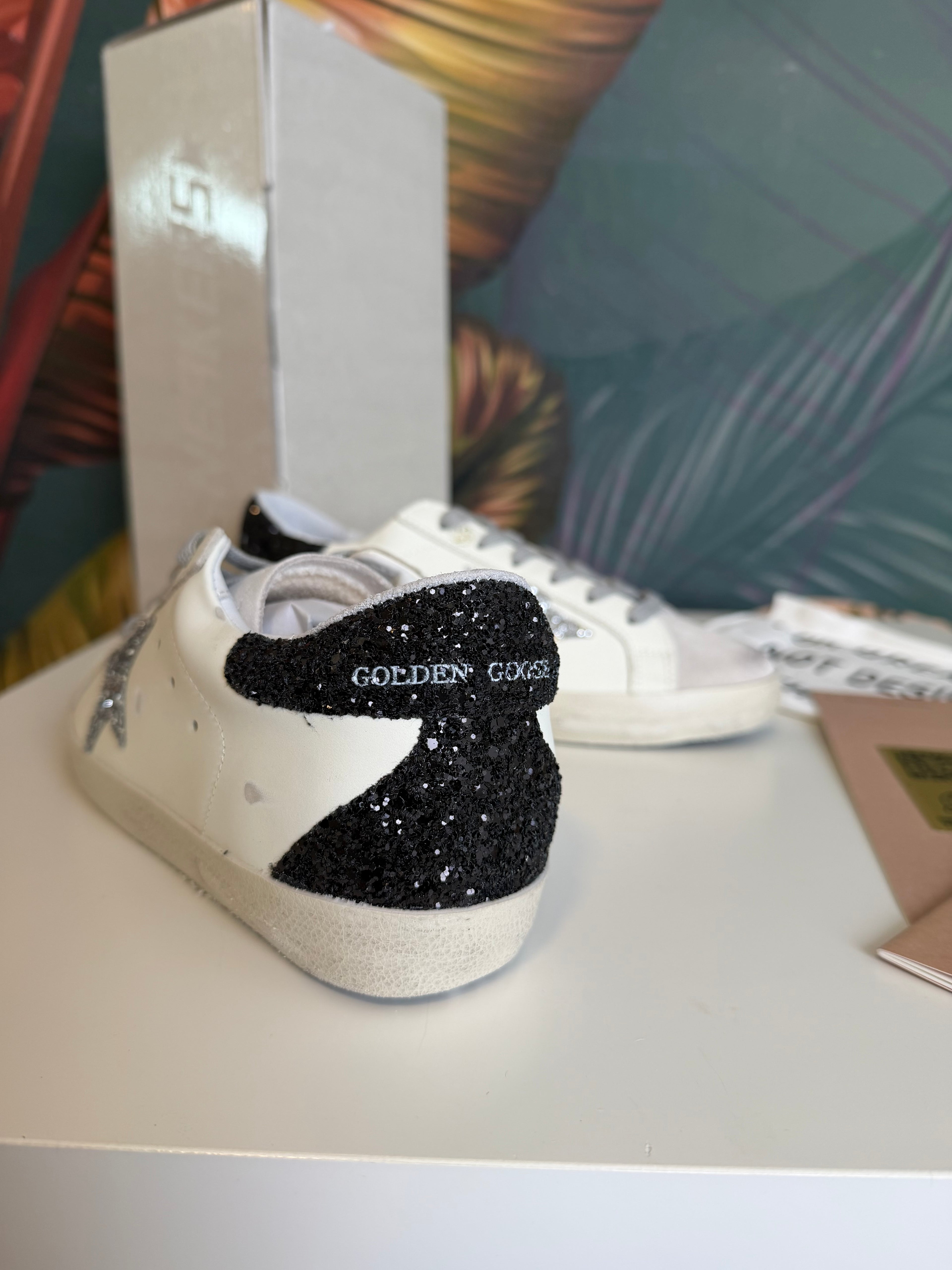 Sneakers stella glitter black/silver