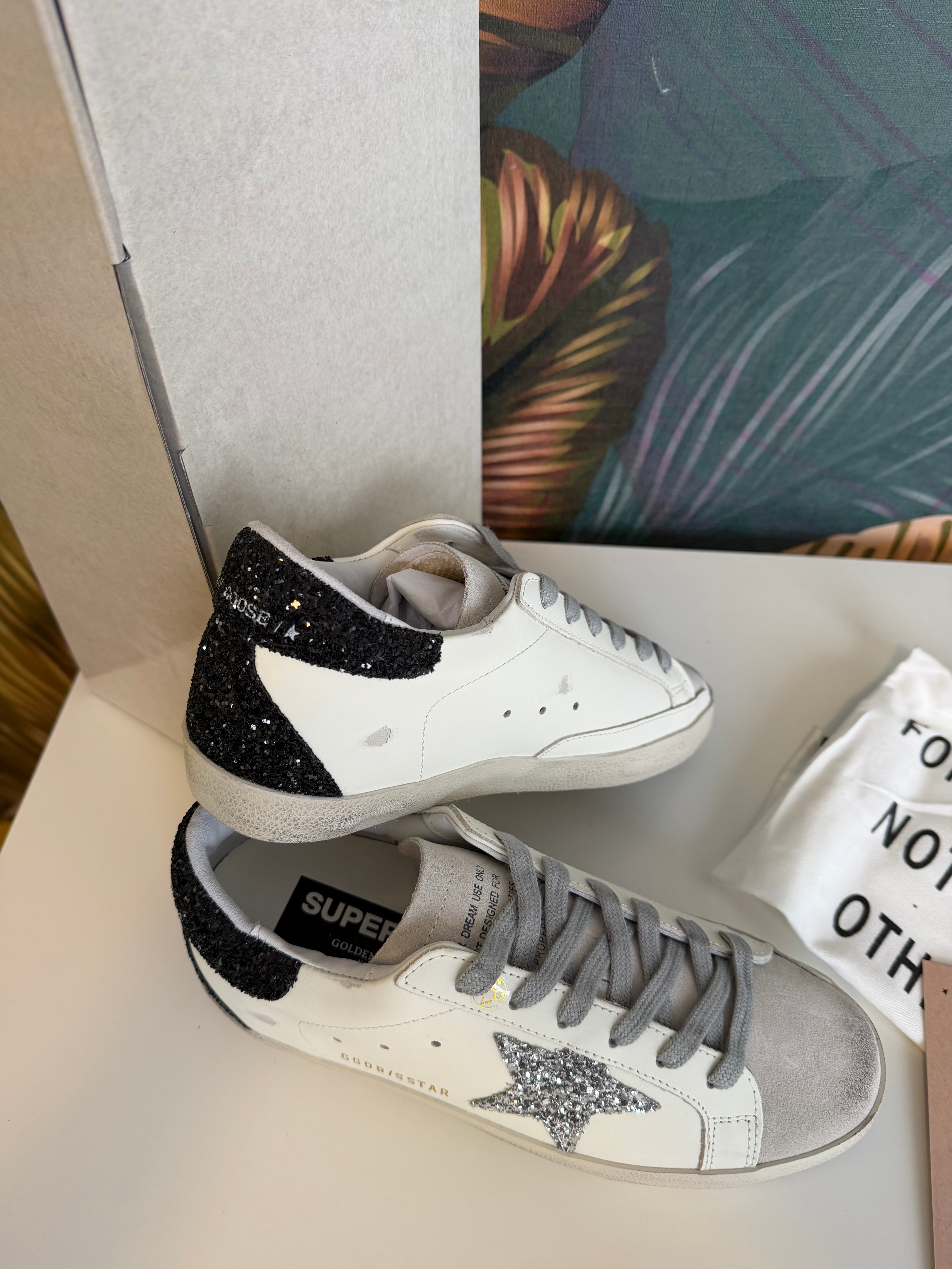 Sneakers stella glitter black/silver